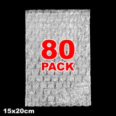 20-100PCS 다목적 투명 버블 쿠션 랩 파우치 포장 이동을 작은 이중 벽 버블 쿠션, [09] 15x20cm-80X