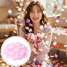 카로히포 웨딩촬영 프로포즈 꽃잎 웨딩 컨페티, 1000개, 핑크