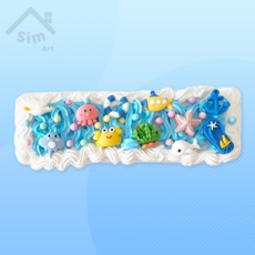 심아트 데코덴 필통꾸미기 만들기 DIY세트 크림 클레이, 3개, 블루