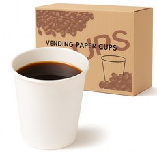 고평량 튼튼한 두꺼운 6.5온스 고급 무지 종이컵 180ml 일회용 테이크아웃 커피 카페 컵, 1박스, 1000개입