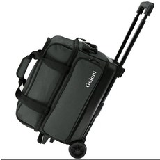 볼링캐리어 볼링가방 2구 더블 트롤리 2볼백 볼링공, 1개, 진회색