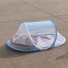 반려동물 모기장 안전 애견 네트망 강아지 방묘문 현관문, 폴카닷 블루