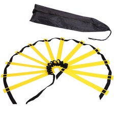 민첩성 속도 사다리 축구 공 축구 유연성 훈련 사다리 및 어린이를위한 운반 가방 성인 스포츠 장비 세트, 5 meters 10 knots