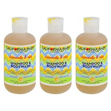 캘리포니아베이비 샴푸 앤 바디워시 올인원클렌저 카모마일 & 민트, 251ml, 3개