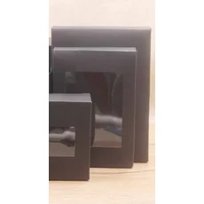 웨딩 홈 파티 머핀 포장용 DIY 종이 상자 창문 선물 케이크 10 개, 03 12.5x8.5x1.5cm, 02 Black