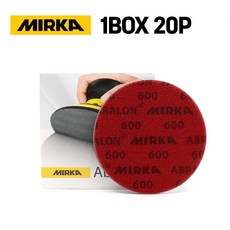 오텍 아브라론 아발론 스폰지 샌딩패드 6인치 1박스 20P 구성 볼링공 연마지 원형 페파 빼빠 샌딩페이퍼 밀카, #600, 1개