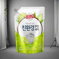 트리오 베이킹소다 주방세제 라임향 리필 종주방세제