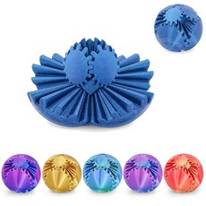 기어 볼 3D 프린팅 스핀 또는 큐브 피젯 스피어 스트레스 및 불안 를 위한, Galactic Blue, 3.1 Inch