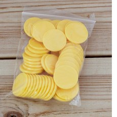 25mm카운트칩 게임토큰50개(노랑) 숫자게임 동전 코인칩 연산 수개념 동전세기
