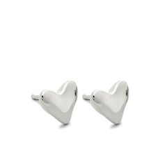 모니카비나더 하트 실버 스터드 이어링