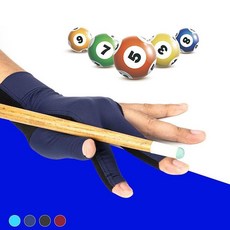 키밍 오른손 왼손 오픈형 당구 장갑 미끄럼방지, 왼손 오픈, 블랙, 1개