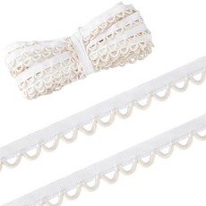 면 폴리에스터 리본 웨빙 테이프 DIY 의상 가방 액세서리, 1개, 흰색 1