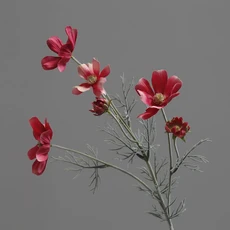 가짜 양귀비 실크 긴 스템 인공 꽃 집들이 정원 테이블 웨딩 DIY 파티 신부 장식, 09 Dark Pink, 1개