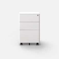 올즈 큐브 프리미엄 스틸서랍 400, 화이트, 3단