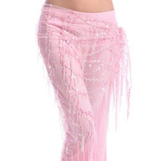 스팽 힙스카프 라인댄스 밸리 벨리 줌바 에어로빅 공연 무대 연습, 연핑크