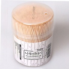 과일꽃이 대나무 이쑤시개 요지 원통 꼬치 꼬지 1통, 본상품