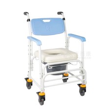 來而康 均佳 鋁合金 附輪 洗澡便器椅 JCS-205 加推手, 1個, 單一色系