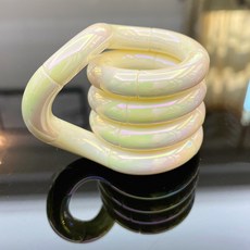 解壓go 熱賣陶瓷系列扭扭樂寶石 專注力訓練減壓神器小玩具, 陶瓷-夢幻白, 1個