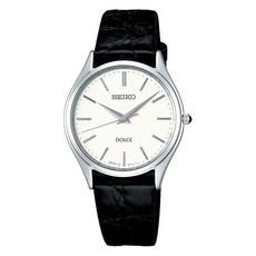 Seiko 精工 Quiz Dolce系列男款藍寶石鏡面皮革腕錶 SACM171
