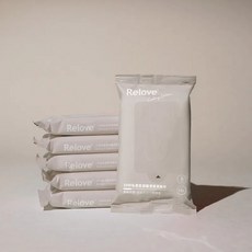 Relove Cooling Edition 30秒私密肌弱酸清潔濕紙巾 15入, 99g, 6包