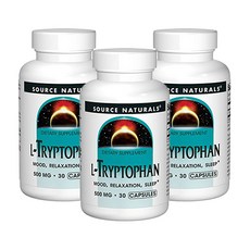 SOURCE NATURALS L-色胺酸補充錠 500mg, 30 件, 3個