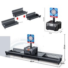 이동식 전동 사격 타겟 자동회귀 전자 점수판 야외 사격게임 표적, 1개, 단일바퀴회전+방탄망