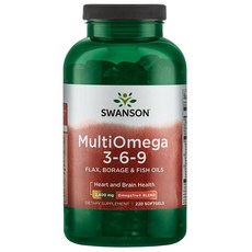 Swanson 斯旺森 綜合Omega 3-6-9軟膠囊 2400mg, 220顆, 1罐