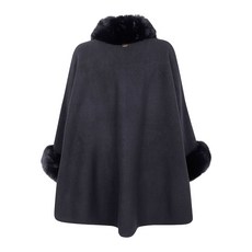 트윈셋 페이크 퍼 트리밍 케이프