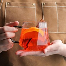 내열 유리잔 350ml 핸들 홈카페 450ml 컬러, 642로벨 컬러핸들, 머그 450ml 옐로우, 1개