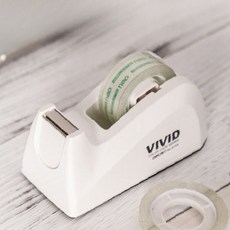 책상 정리 사무실 홈 오피스 학생 문구 테이프 절단 커터 날 내장 심플 화이트, 1개, 상세페이지 참조