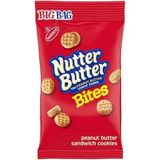 Nutter Butter Bites 땅콩 버터 샌드위치 쿠키 빅 백 1 패키지 (85g(3온스), 85g, 1개