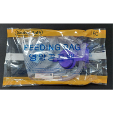 더블세이프 피딩백 영양공급백 1000ml 식품용 환자 죽 공급 미음백, 1개
