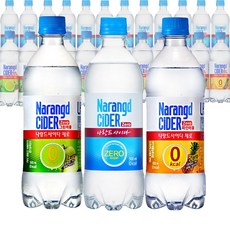 나랑드 사이다 제로 500ml 3종 24펫/플레인12그린6파인애플6, 24개