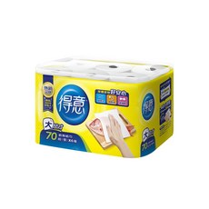 得意廚房紙巾 捲筒衛生紙巾 餐巾紙巾 廚房清潔必備, 1個, 廚房紙巾(6捲/袋)