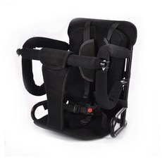 MacroGreat 兒童機車安全座椅，透氣舒適，安全可靠，安裝簡易，時尚外觀, 兒童機車后座椅黑色, 1個