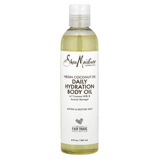 시어모이스쳐 100% 버진 코코넛 오일 데일리 하이드레이션 바디 오일 8 fl oz (237 ml), SMT20425, 1개, 237ml