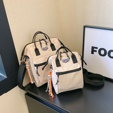 單肩斜挎包女雙肩後背包 媽咪包 时尚外出小手機包, 卡其色小號【加固加厚】收藏送掛繩