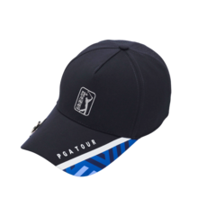 PGA TOUR高爾夫球帽，透氣舒適，可調節式設計，專業風格, 黑色, 1個