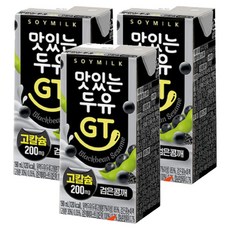 남양유업 맛있는두유 GT 검은콩깨 190ml 대용량 두유 식사대용 아침식사, 192개