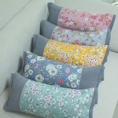 [포근하니] 충무누비 60수 아사 플라워 메밀베개, 핑크