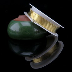 동 와이어 보석 철사 공예 모양 구리 다용도 DIY 비즈 머리핀, 1개, 25. 1.0라이트골드 약1m