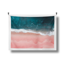 해룸 대형 패브릭 포스터 두꺼비집 가리개 페브릭 태피스트리 가림천 아트 행잉 초대형, 15.핑크 해변