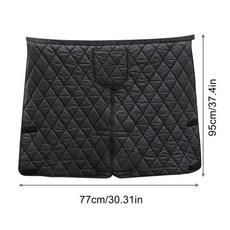 스쿠터 앞치마 다리 커버 방수 방풍 양털 안감 워머 추운 날씨용 무릎 보호, 1. Black