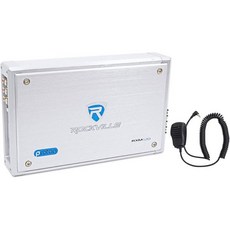 록빌 Rockville RXM-S20 1600W 피크 출력 4채널 소형 해양/ATV 앰프 방수 기능 PA 마이크 내장 보트 오프로드 차량에 컴팩트 디자인