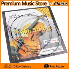 4개 세트 바이올린 현 E-A-D-G 스틸 코어 니켈 실버 와운드 정교한 현악기 부품 액세서리, 05 1 Set AV10