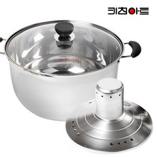 [키친아트] 스팀(STEAM) 스텐레스 빨래솥 대형34cm, 상세 설명 참조, 상세 설명 참조, 1개