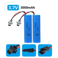 장난감 자동차 18650 충전기 7.4v 리튬배터리 14500 세트 남아 스페셜 미니카, 1개, 3.7V 18650 배터리 SM - 2P 2칸