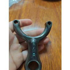 鈦合金 扣指 單卡 表面亮面烤色硬化 錘紋雕刻 中間銅隔片, 如圖所示, 1個