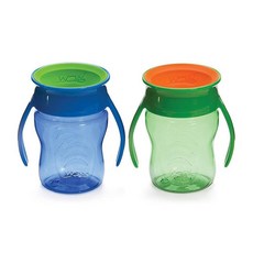 Wow Cup for Baby 360 빨대컵 198.4g(7온스) 2팩 (핑크/퍼플), 블루/그린