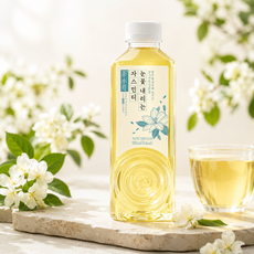 눈꽃 내리는 자스민티 녹차음료 500ml x 6개, 1개입